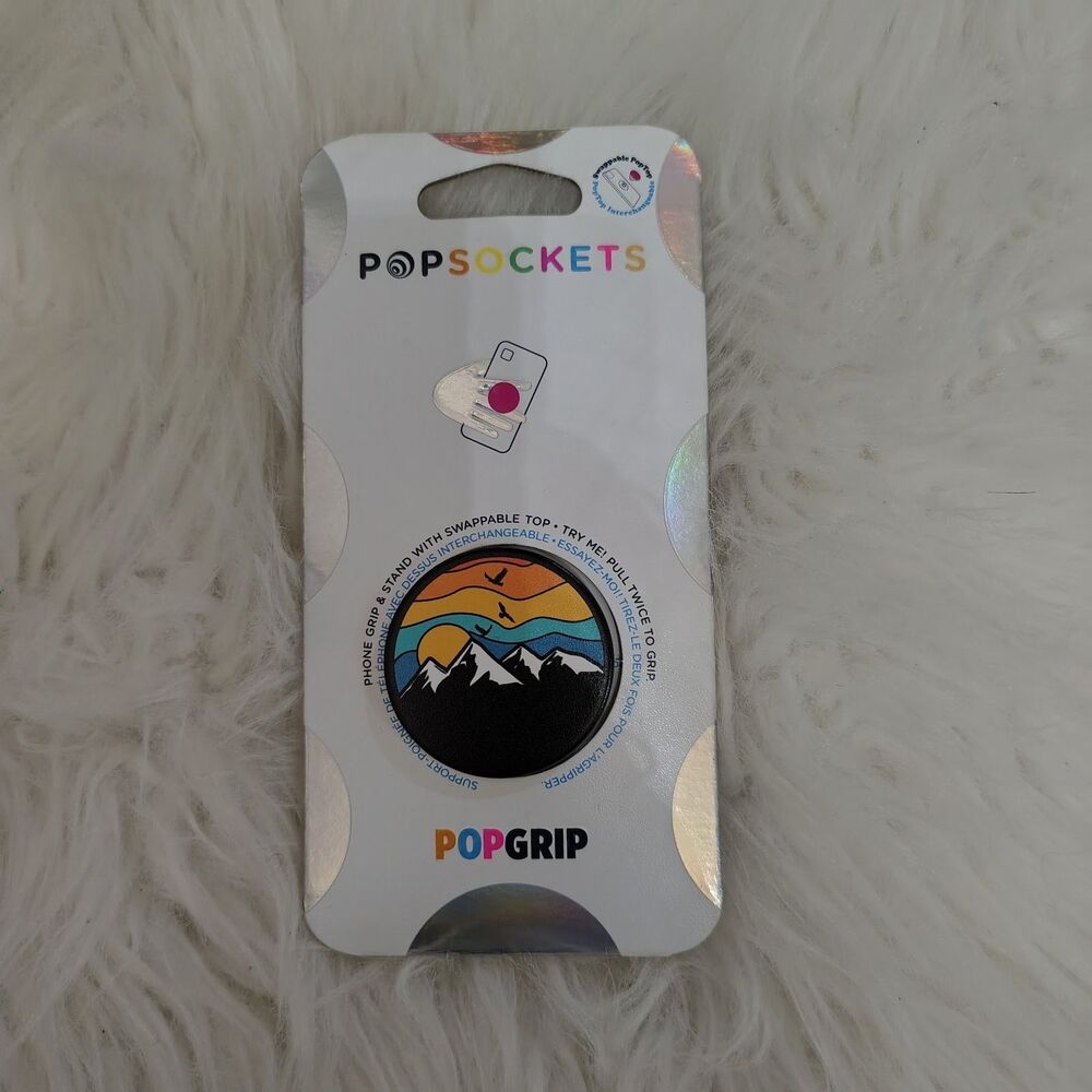 PopSocket PopGrip Swappable Top Phone Grip & Stand - Mountain High NEW